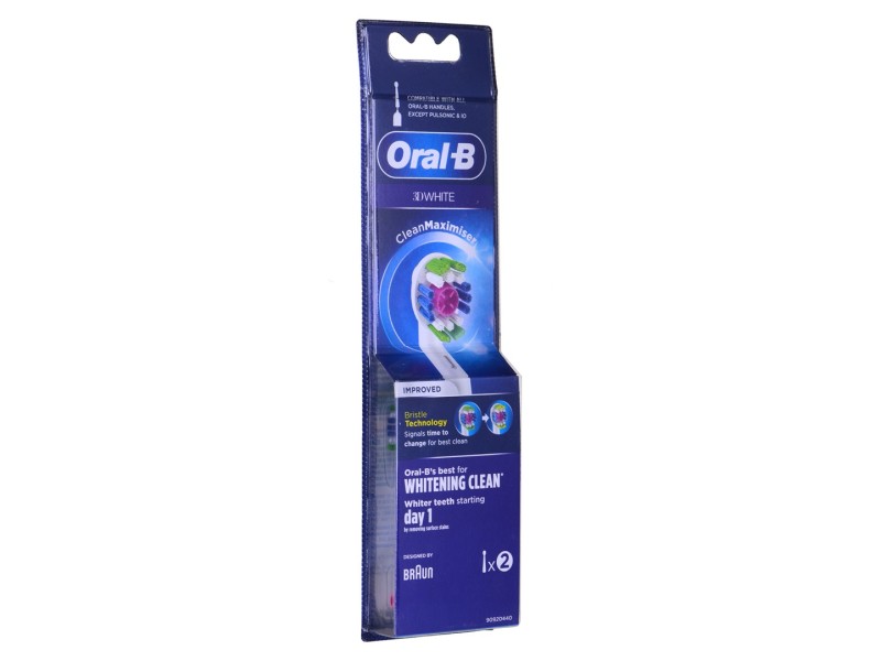 Toothbrush replacement heads ORAL-B Braun 3D White Clean Maximiser 2 pcs. White EB18RB-2 – Braun Аксесоари за четки за зъби