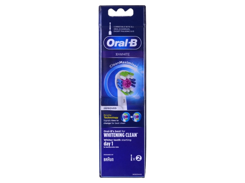 Toothbrush replacement heads ORAL-B Braun 3D White Clean Maximiser 2 pcs. White EB18RB-2 – Braun Аксесоари за четки за зъби