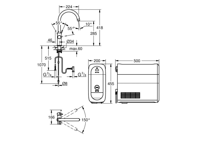 GROHE Blue Home Black 31455KS1 – Grohe Кухненски смесители
