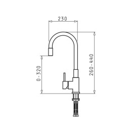 PYRAMIS FLESSI kitchen mixer white 090919538 flexible