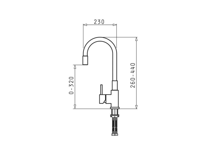 PYRAMIS FLESSI kitchen mixer white 090919538 flexible 090919538 – PYRAMIS Кухненски смесители