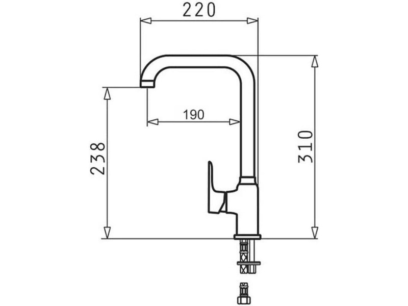 PYRAMIS SILVIO mixer tap vanilla 090 923 138 – PYRAMIS Кухненски смесители
