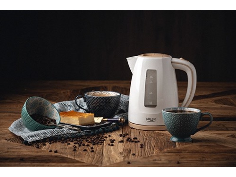 Adler AD 1264 electric kettle 1.7 L 2200 W Hazelnut, White AD 1264 – Adler Електрически чайници