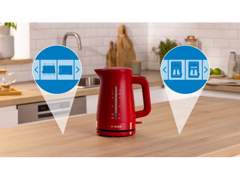 Bosch TWK3M124 electric kettle 1.7 L 2400 W Red TWK 3M124 – BOSCH Електрически чайници
