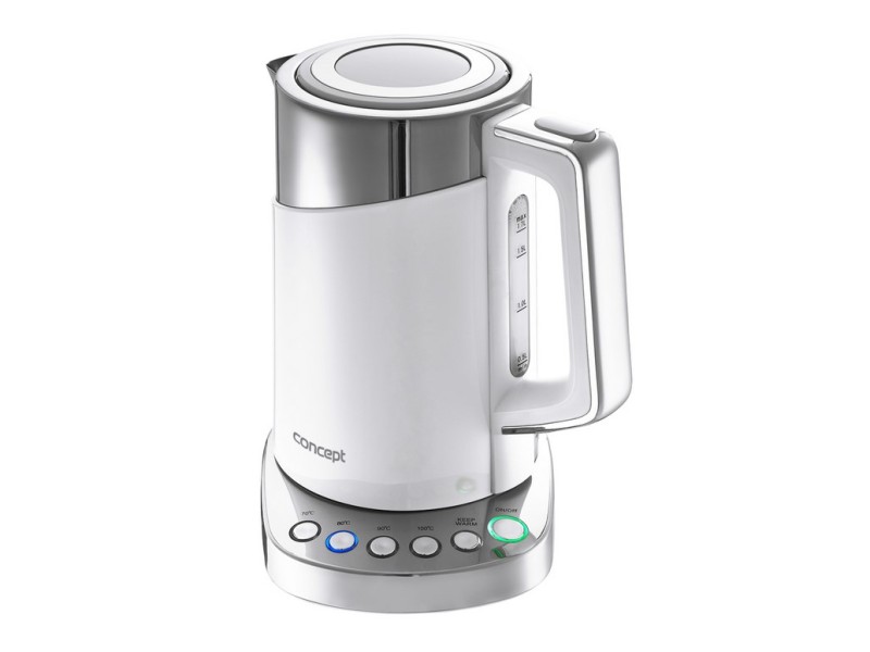 Concept RK3170 electric kettle 1.7 L 2200 W Stainless steel, White RK3170 – CONCEPT Електрически чайници