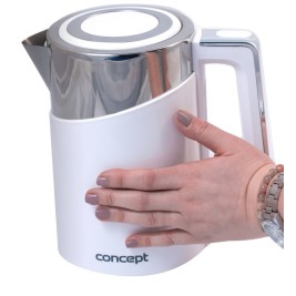 Concept RK3170 electric kettle 1.7 L 2200 W Stainless steel, White