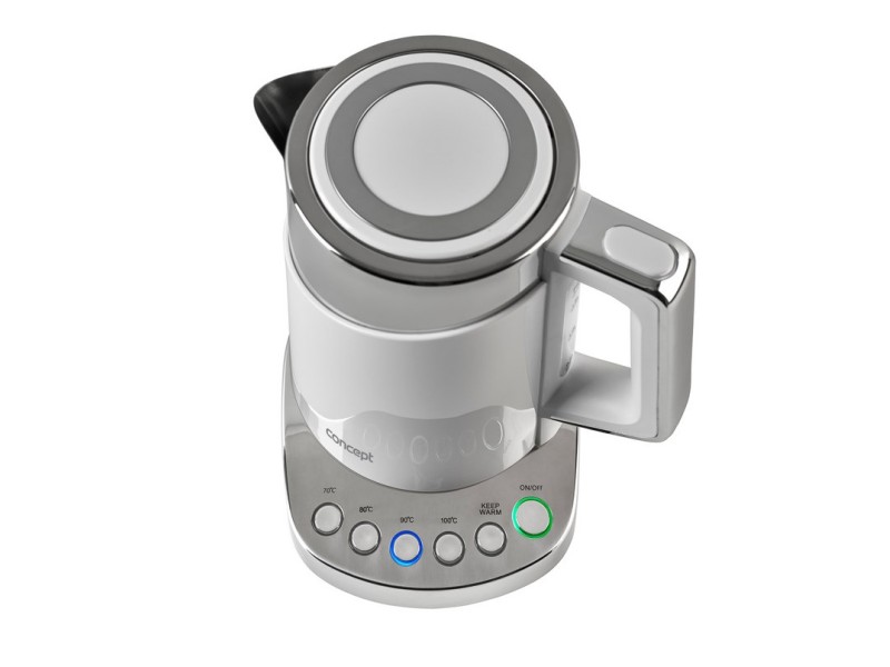 Concept RK3170 electric kettle 1.7 L 2200 W Stainless steel, White RK3170 – CONCEPT Електрически чайници