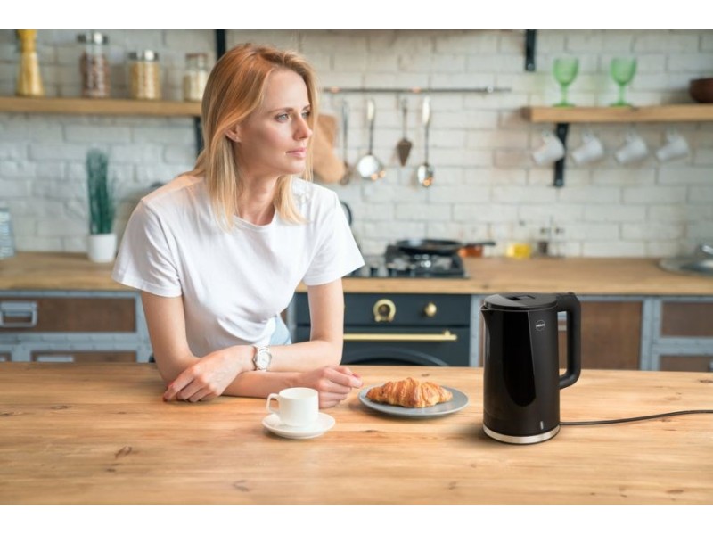ELDOM NEEV kettle, capacity 1.7 l, power 2200 W, steel center, black C290C – PROMIS Електрически чайници