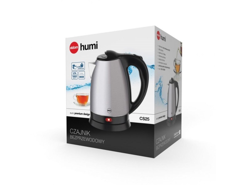 ELDOM Steel kettle HUMI, 1800 W, capacity 1.7L, hob CS25 – ELDOM Електрически чайници