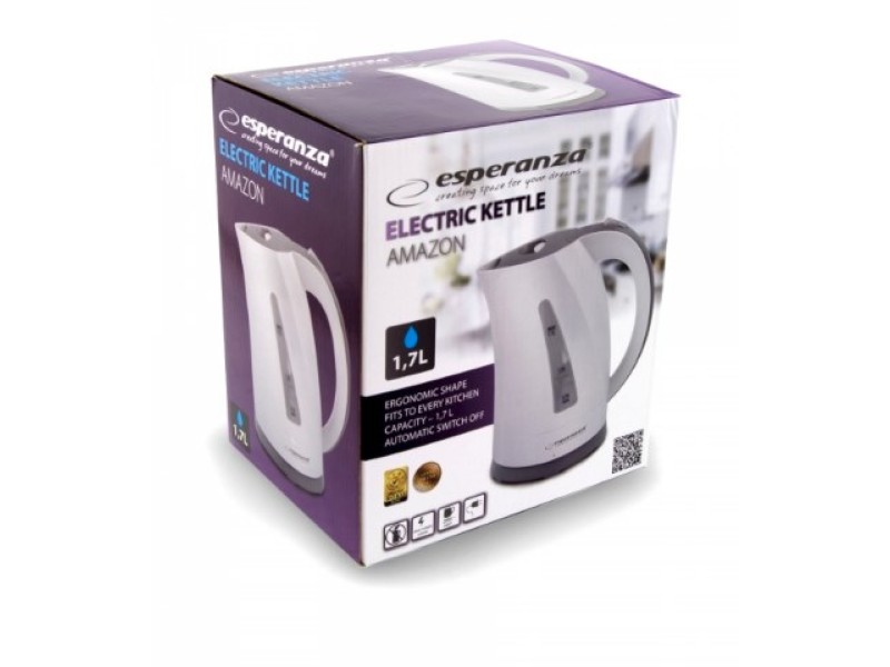 Esperanza EKK022 electric kettle 1.7 L Gray, White 2200 W EKK022 – Esperanza Електрически чайници
