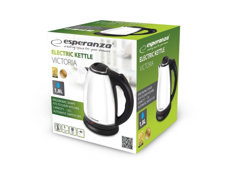 Esperanza EKK113W electric kettle 1.8 L Black,White 1800 W EKK113W – Esperanza Електрически чайници
