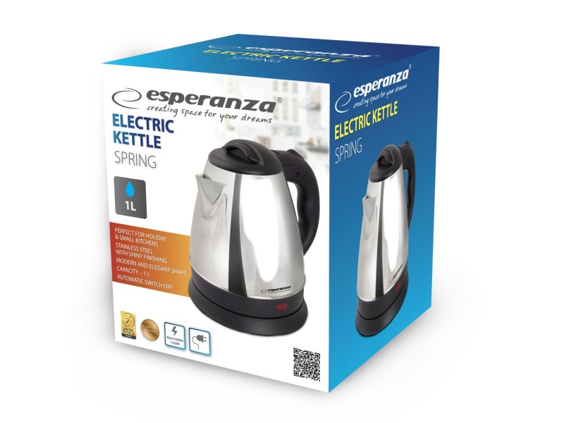 Esperanza EKK116X Electric kettle 1 L 1350 W Inox EKK116X – Esperanza Електрически чайници