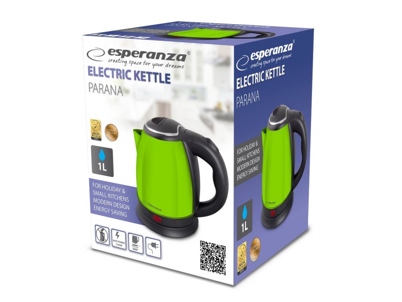 Esperanza EKK128G Electric kettle Parana 1 L, Green 1350 W EKK128G – Esperanza Електрически чайници