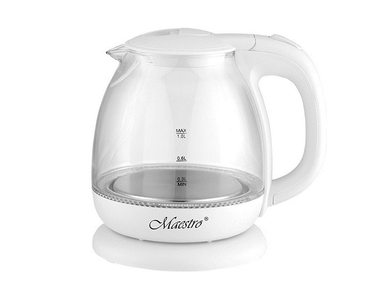 Feel-Maestro MR-055-WHITE electric kettle 1 L 1100 W MR-055 white – Maestro Електрически чайници
