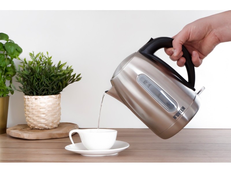 Noveen EK1405 1.7l Inox electric kettle Strix off switch EK1405 – NOVEEN Електрически чайници