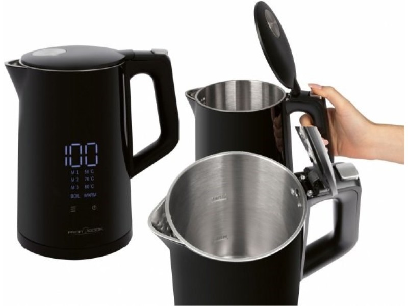 ProfiCook PC-WKS 1243 electric kettle 1.7 L 2200 W Black PC-WKS 1243 – PROFICOOK Електрически чайници