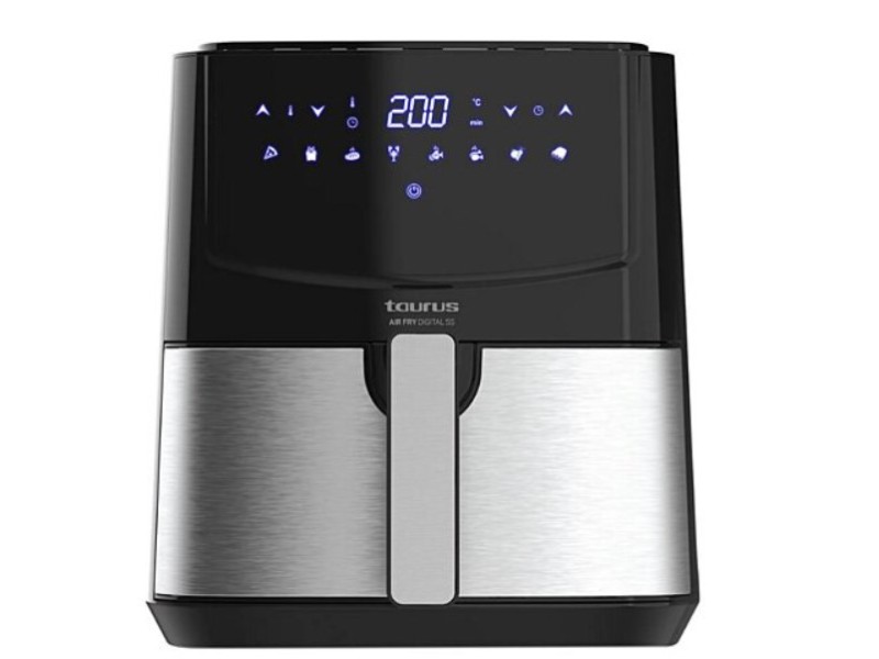 Taurus AF1450XD Single 5 L Stand-alone 1450 W Hot air fryer Black, Stainless steel AGDTAUFRY0009 – taurus Фритюрници