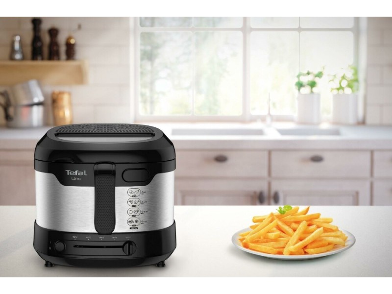 Tefal Uno FF215D Single Stand-alone 1600 W Deep fryer Black, Stainless steel FF215D30 – Tefal Фритюрници