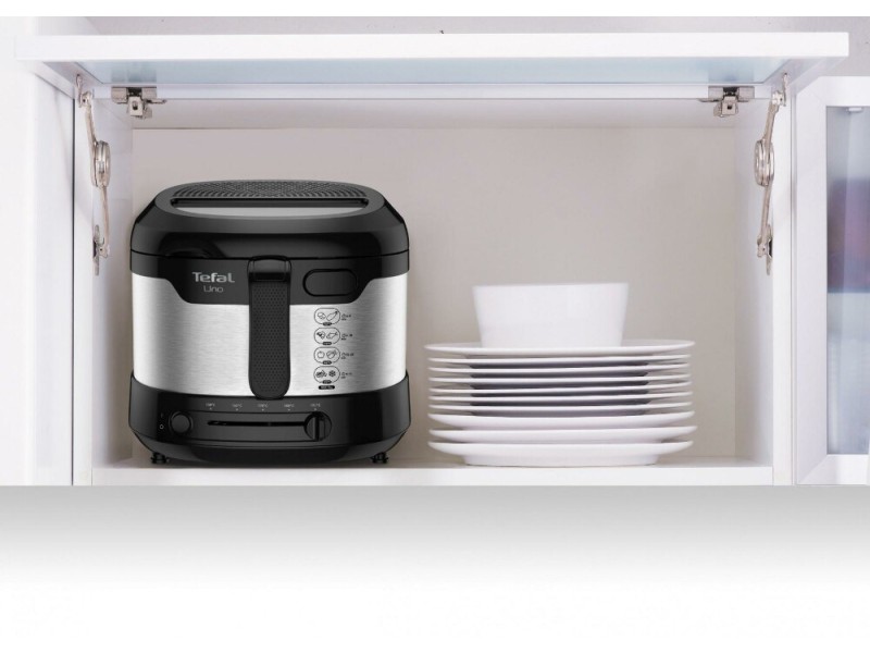 Tefal Uno FF215D Single Stand-alone 1600 W Deep fryer Black, Stainless steel FF215D30 – Tefal Фритюрници