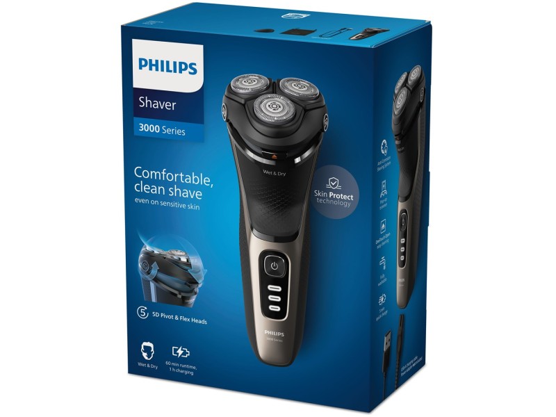 Philips S3242/12 mens shaver Rotation shaver Trimmer Black, Gold S3242/12 – Philips За мъжа