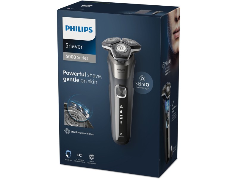 Philips SHAVER Series 5000 S5887/10 Wet and dry electric shaver and soft pouch S5887/10 – Philips За мъжа