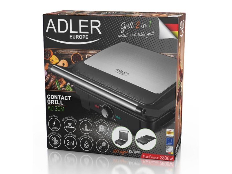 Adler AD 3051 electric grill AD 3051 – Adler Електрически скари