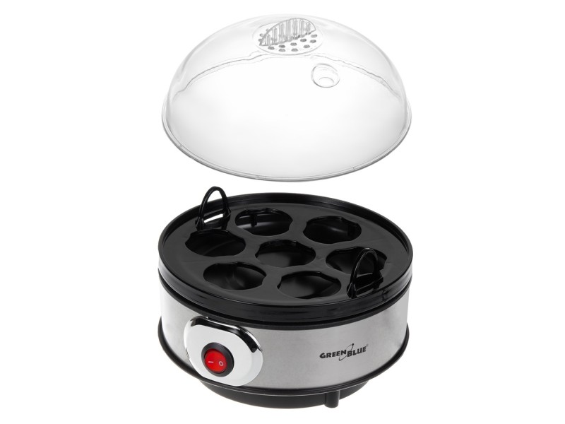 GreenBlue automatic egg cooker, 400W power, up to 7 eggs, measuring cup, 220-240V~, 50 Hz, GB572 GB572 – GreenBlue Уреди за варене на яйца
