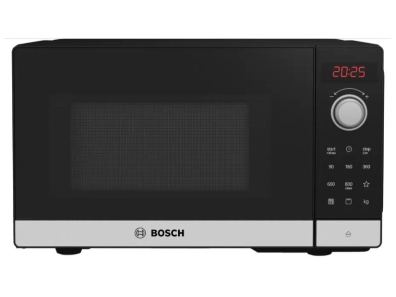 Bosch Serie 2 FEL023MS2 microwave Countertop Solo microwave 20 L 800 W Black, Stainless steel FEL 023MS2 – BOSCH Микровълнови фурни