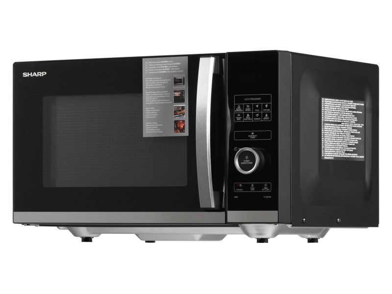Sharp YC-QS254AE-B microwave Countertop Solo microwave 25 L 900 W Black, Stainless steel YC-QS254AE-B – SHARP Микровълнови фурни