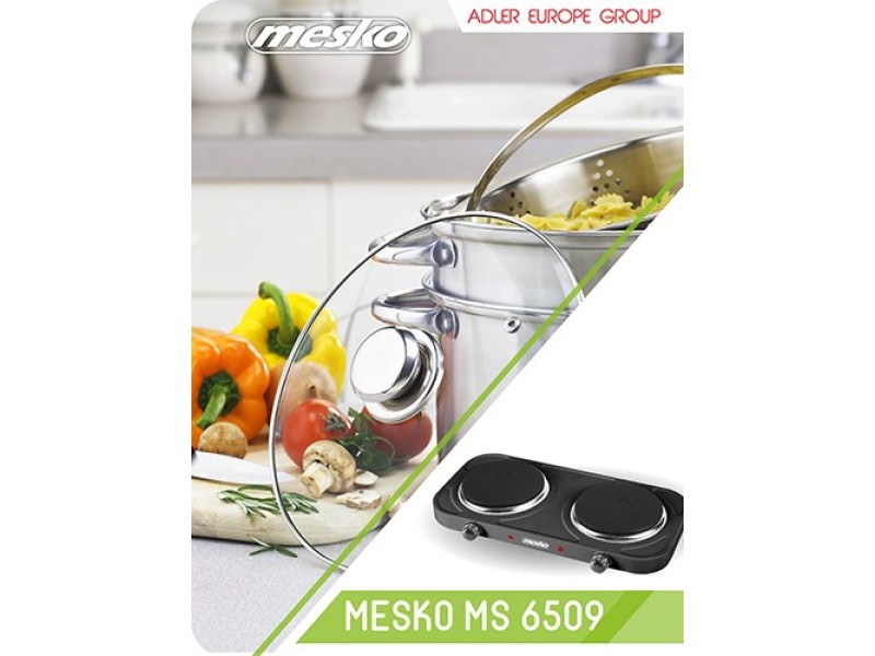 Mesko Home MS 6509 hob Black Countertop Sealed plate 2 zone(s) MS 6509 – Adler Котлони