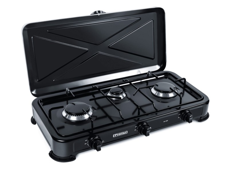 Promis KG300C 3-burner gas cooker, black KG300C – PROMIS Котлони