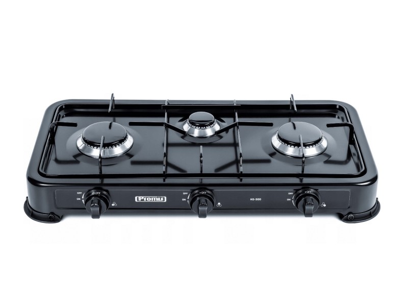 Promis KG300C 3-burner gas cooker, black KG300C – PROMIS Котлони