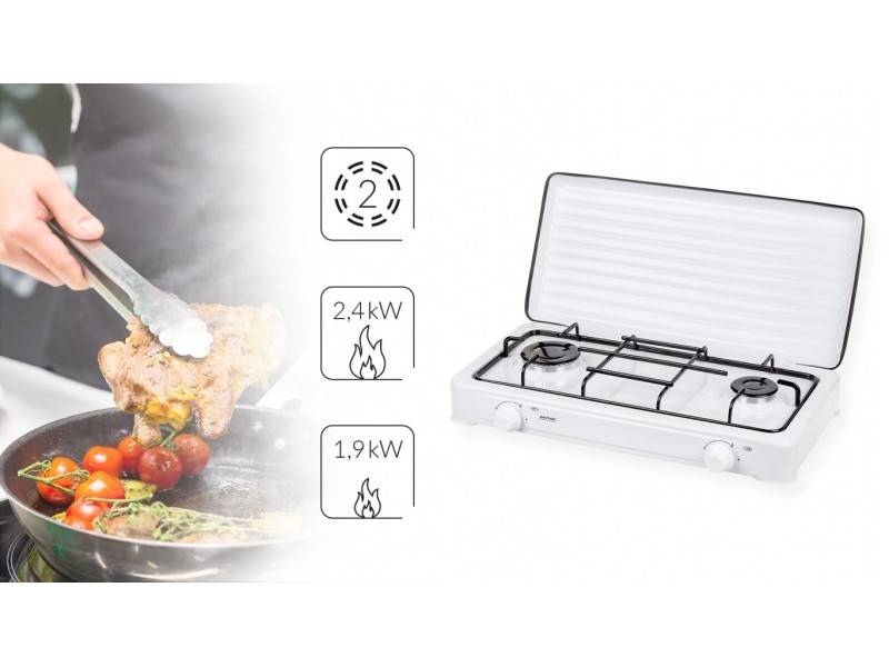Smile KN-02/1K 2-burner gas cooker KN-02/1K – MPM Котлони