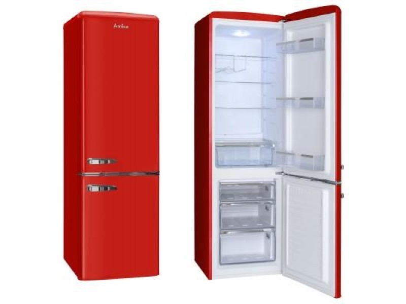 Amica KGCR 387100 R fridge-freezer Freestanding 244 L Red FK2965.3RAA – Amica Хладилници