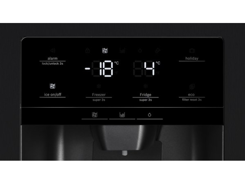 Bosch Serie 6 KAD93ABEP side-by-side refrigerator Freestanding 562 L E Black KAD93ABEP – BOSCH Хладилници