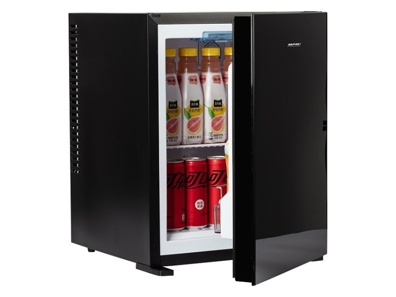 MPM-30-MBS-06/L Minibar refrigerator Freestanding Black with GLASS FRONT BLACK AGDMPMLOW0122 – MPM Хладилници