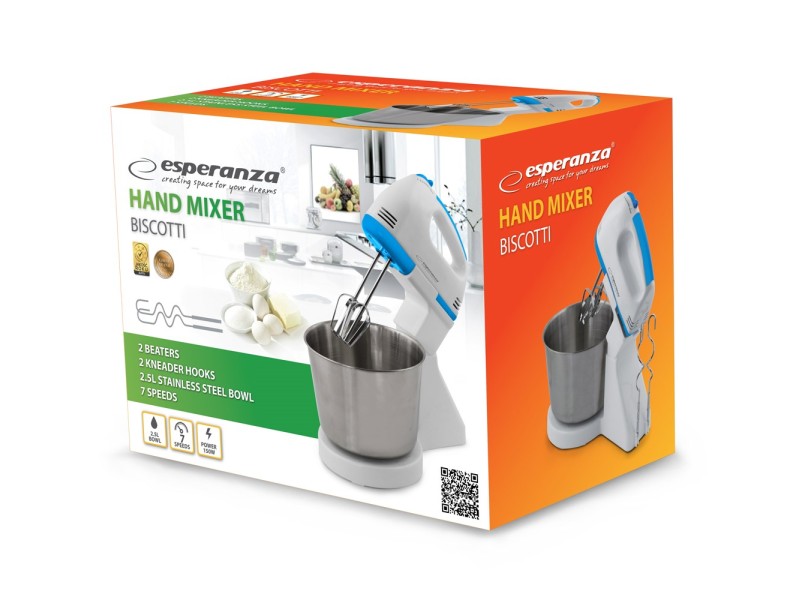 Esperanza EKM019WB Mixer with bowl EKM019WB – Esperanza Миксери & Пасатори