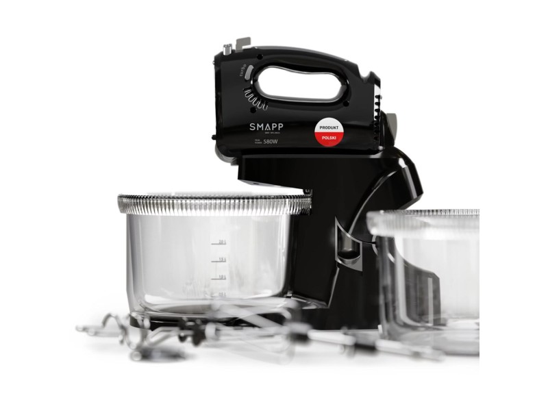 SMAPP Hand Mixer with 2 bowls Black 451.88 CZARNY – SMAPP Миксери & Пасатори