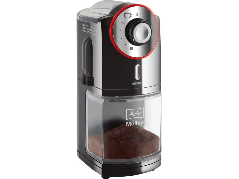 Melitta Molino 100 W Black, Red, Stainless Steel 1019-01 – Melitta Кафемелачки