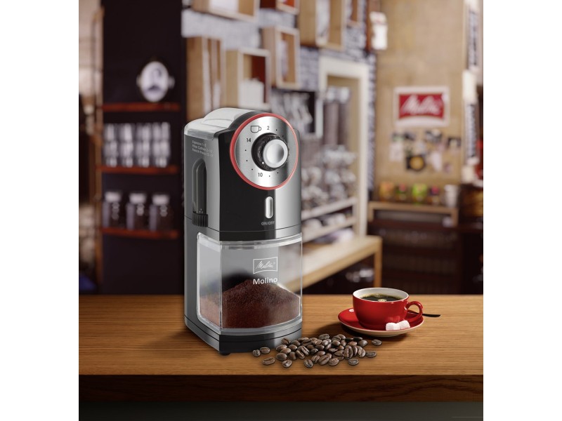 Melitta Molino 100 W Black, Red, Stainless Steel 1019-01 – Melitta Кафемелачки