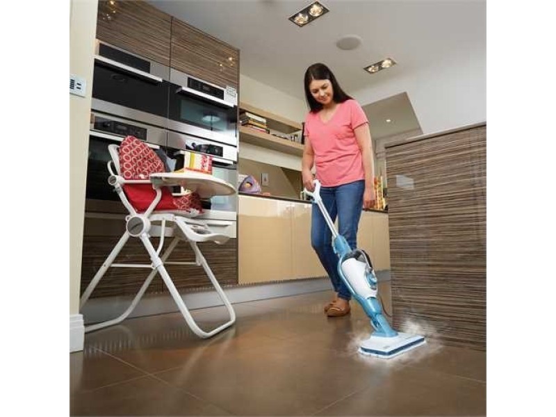 Black & Decker 9IN1 Steam-mop Upright steam cleaner 0.5 L Turquoise,White 1300 W FSMH1351SM-QS – Black&Decker Прахосмукачки