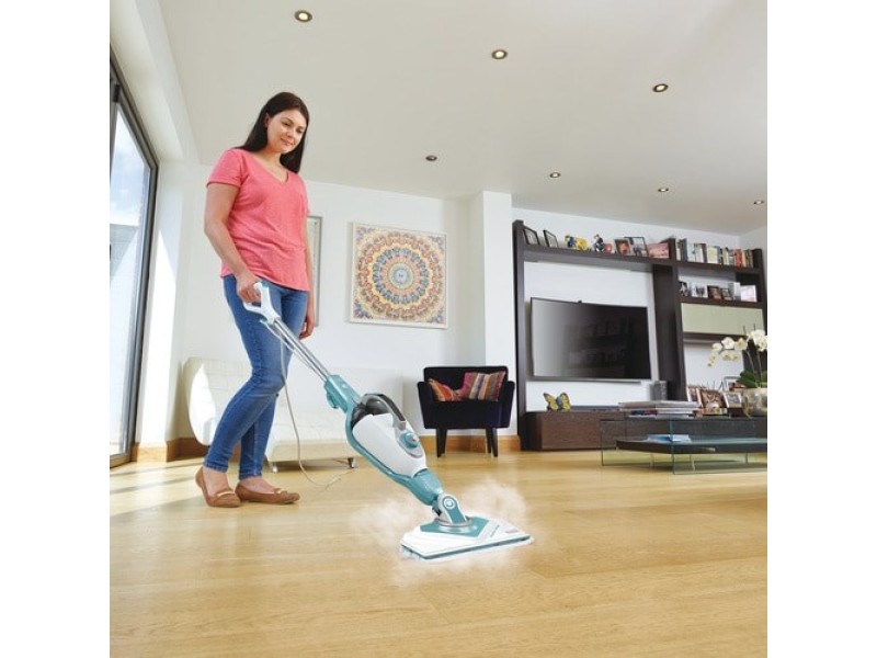 Black & Decker BHSM1610DSM Portable steam cleaner 0.5 L 1600 W Aqua colour, White BHSM1610DSM – BLACK+DECKER Прахосмукачки