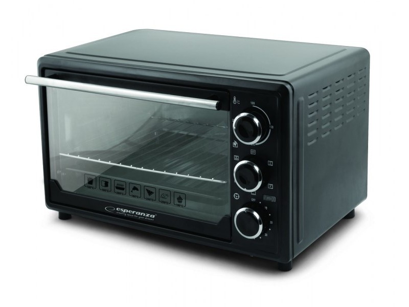 Esperanza EKO006 Mini oven with convection and spit 25 l 1600W Black EKO006 – Esperanza Готварски печки