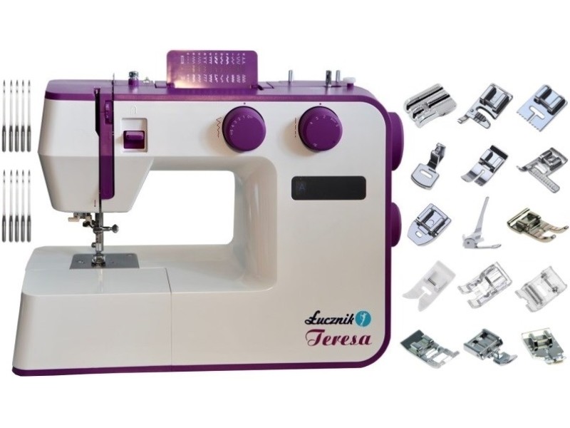 ŁUCZNIK TERESA sewing machine, white-violet Teresa – Łucznik Шивачни машини