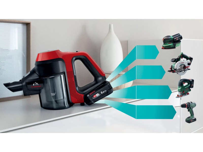 Bosch BCS711PET stick vacuum/electric broom Battery Dry Bagless 0.3 L Black, Red 3 Ah BCS711PET – BOSCH Аксесоари за прахосмукачки