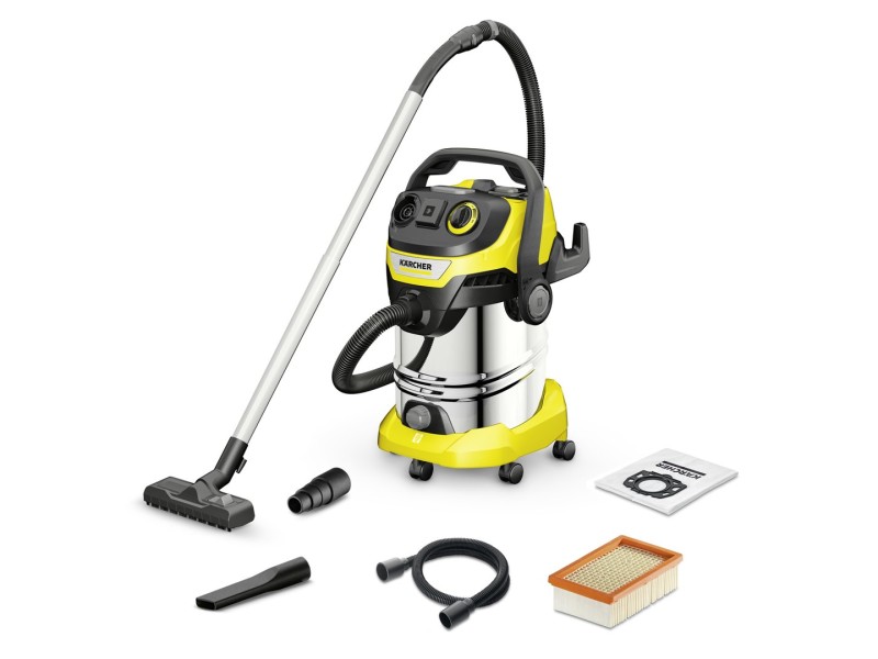 Kärcher WD 6 P S V-30/6/22/T Black, Stainless steel, Yellow 30 L 1300 W 1.628-361.0 – KARCHER Аксесоари за прахосмукачки