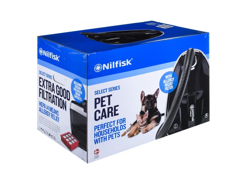 Nilfisk Select Pet Care Vacuum Cleaner Vacuum Cylinder 3.1 l 650 W Dust bag Black 128390027 – NILFISK Аксесоари за прахосмукачки