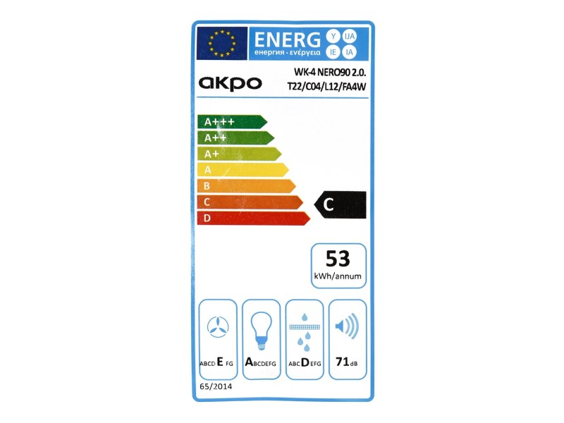 AKPO WK-4 NERO LINE 2.0 90 WHITE T450 Linear LED/Controller hood AGDAKPOKA0494 – AKPO Абсорбатори