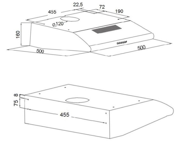 Akpo WK-7 P-3050 cooker hood WK-7 P 3050 SZARY – AKPO Абсорбатори