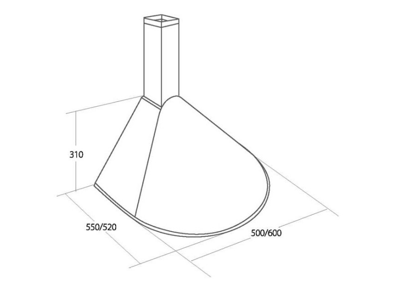 Chimney Kitchen Hood Akpo WK-5 Rondo Turbo 60 Inox WK-5 RONDO TURBO 60 INOX – AKPO Абсорбатори